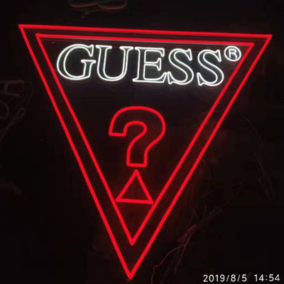 Silica Gel Led Logo Neon Signs No Fragile 12V 4mm Acrylic Plate Heat Resistant